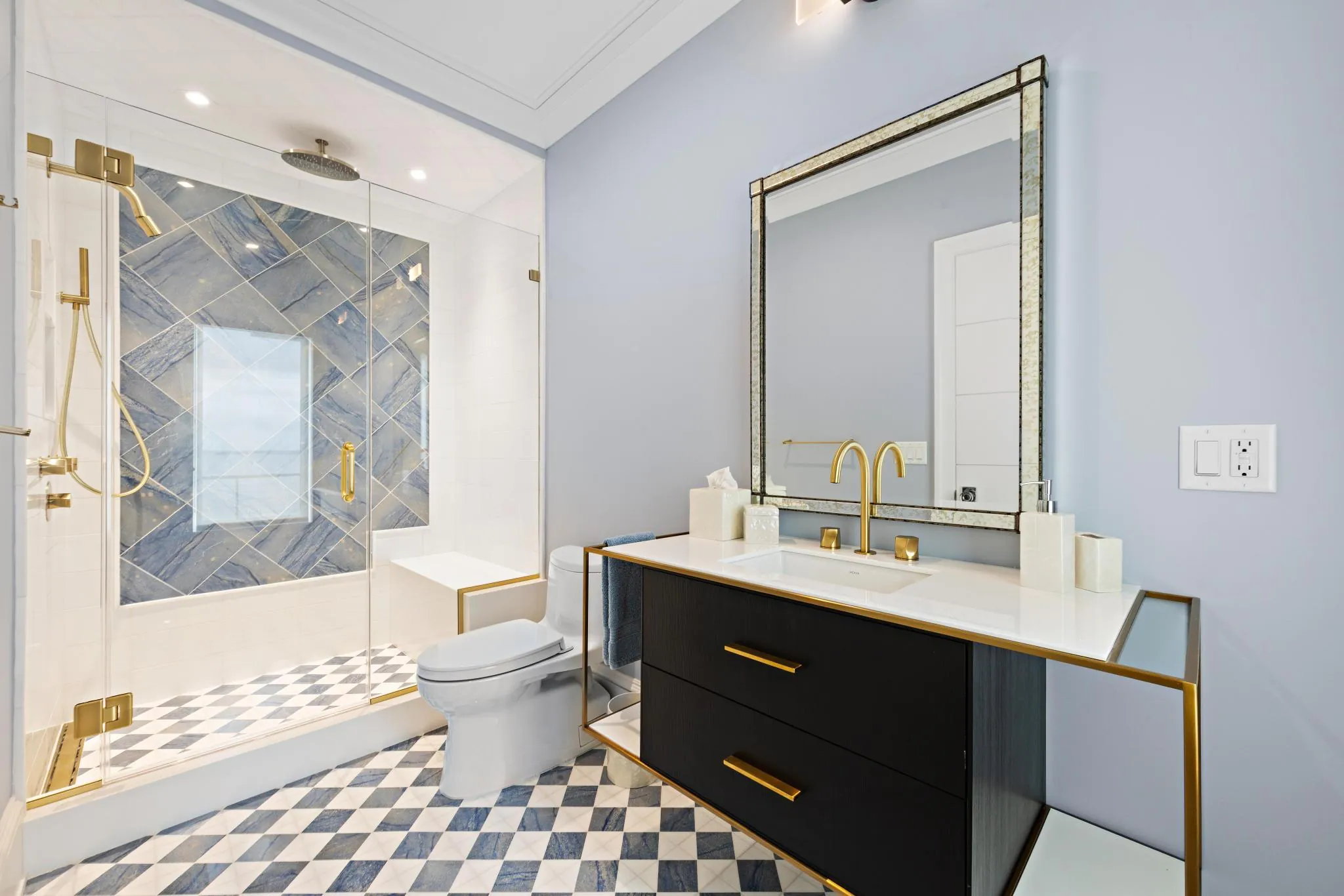 Bathroom at The Fun Starts Here, a Merrick Construction custom home in Brick, New Jersey