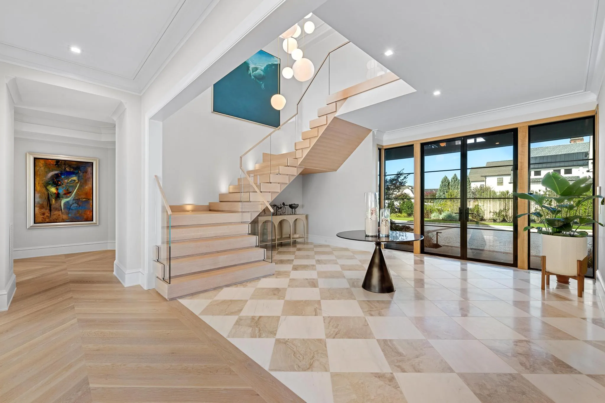 Foyer at The Fun Starts Here, a Merrick Construction custom home in Brick, New Jersey
