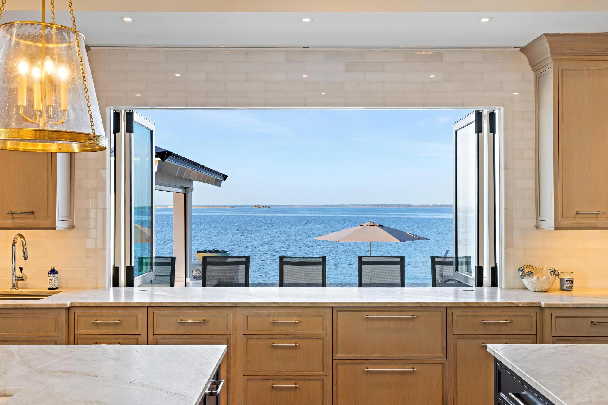 Kitchen bay at The Fun Starts Here, a Merrick Construction custom home in Brick, New Jersey